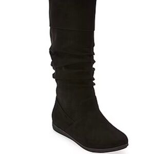 Women’s Korba Flat Heel Slouch Boots Black Size 6M QUICK SHIP